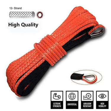9300lbs Synthetic Winch Rope 12 Strand 15m - InspiredGrabs.com